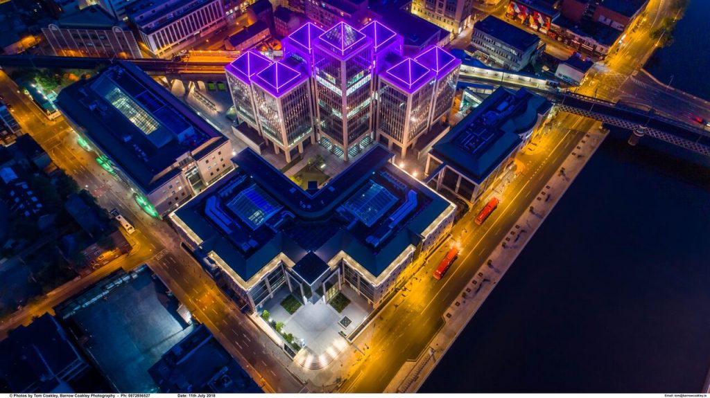 1GQ Dublin's iconic offices on Quay FibreLED